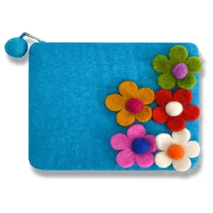Five side flower Zip coin purses