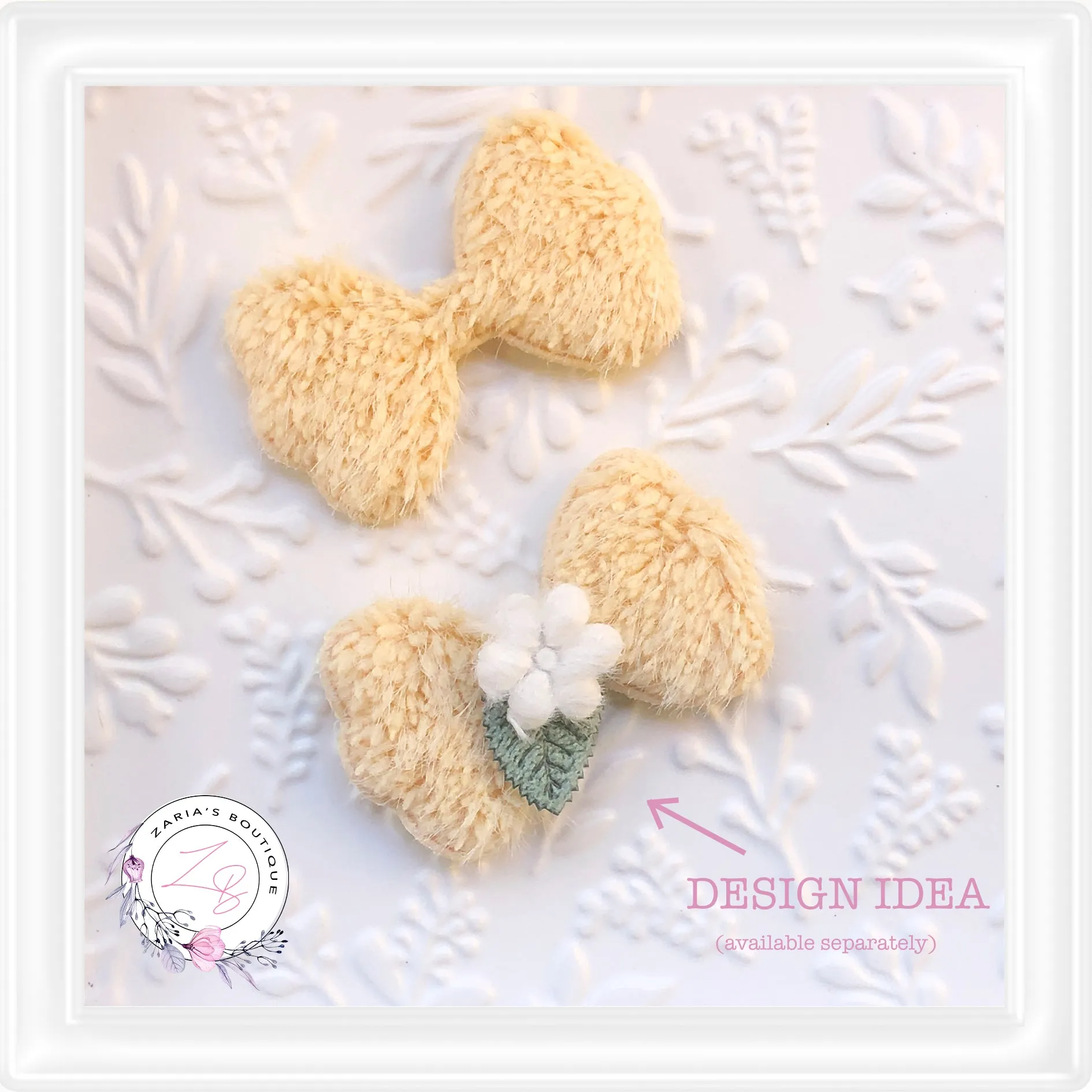 • Flower & Leaf Appliques • Hair Clip & Bow Embellishments •