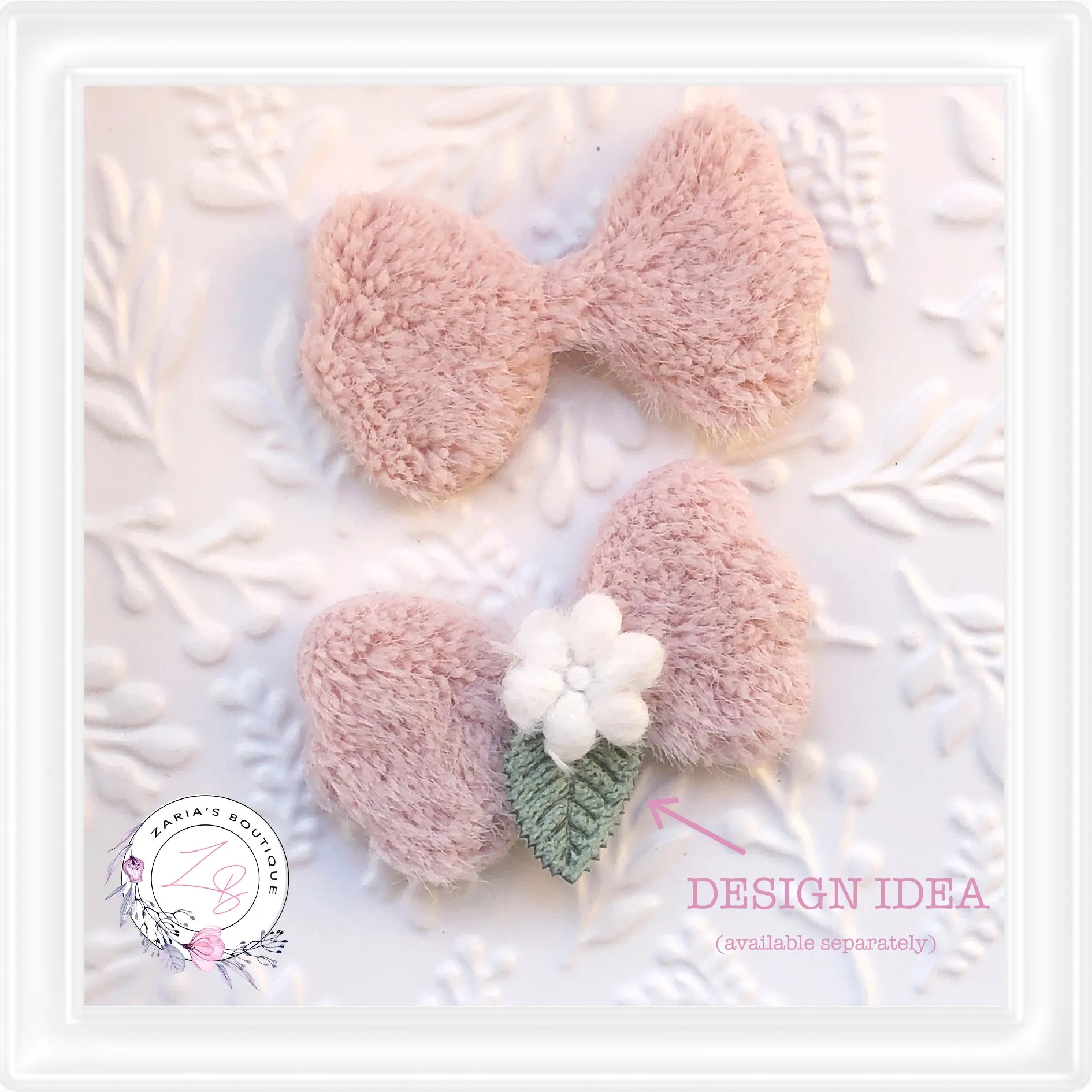 • Flower & Leaf Appliques • Hair Clip & Bow Embellishments •