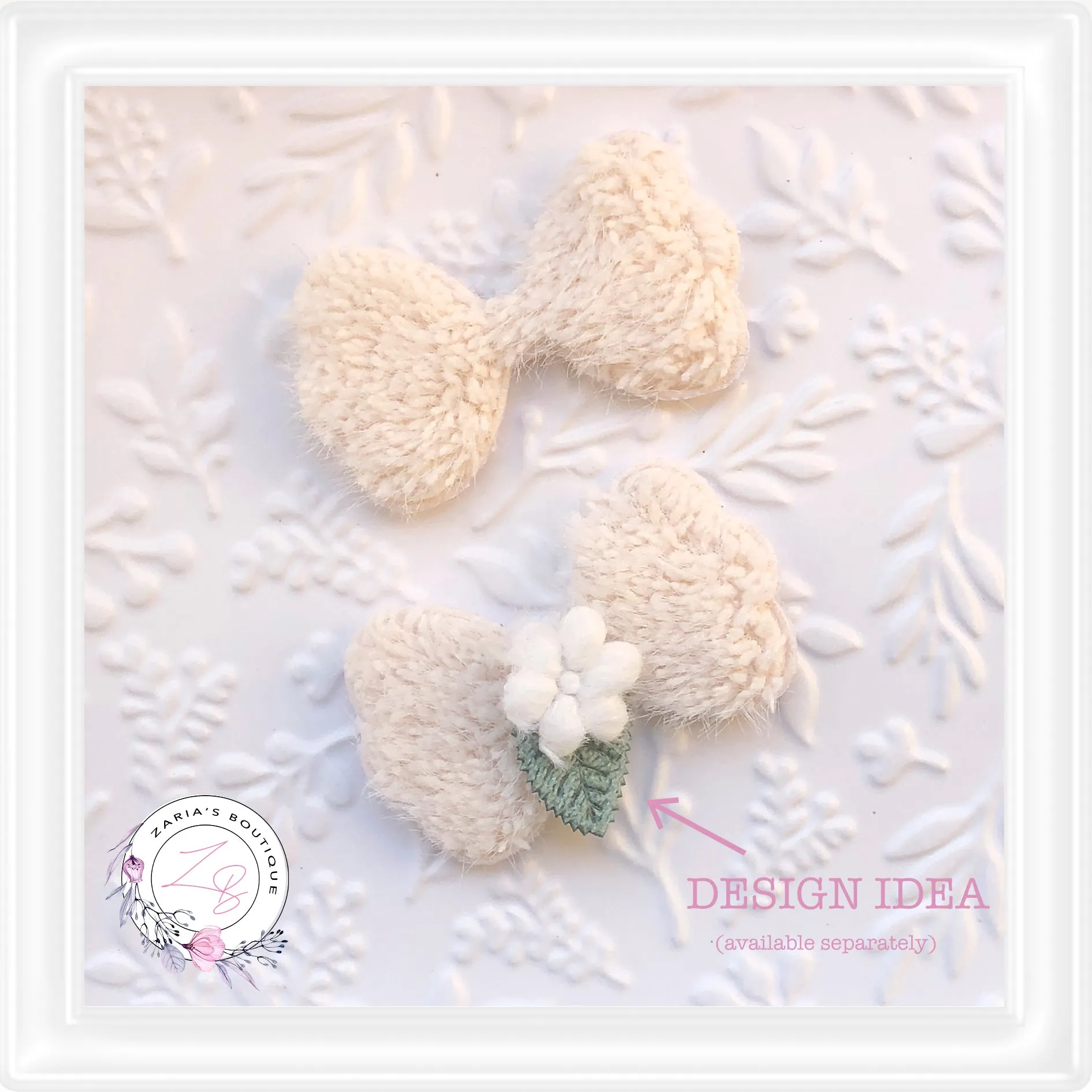 • Flower & Leaf Appliques • Hair Clip & Bow Embellishments •
