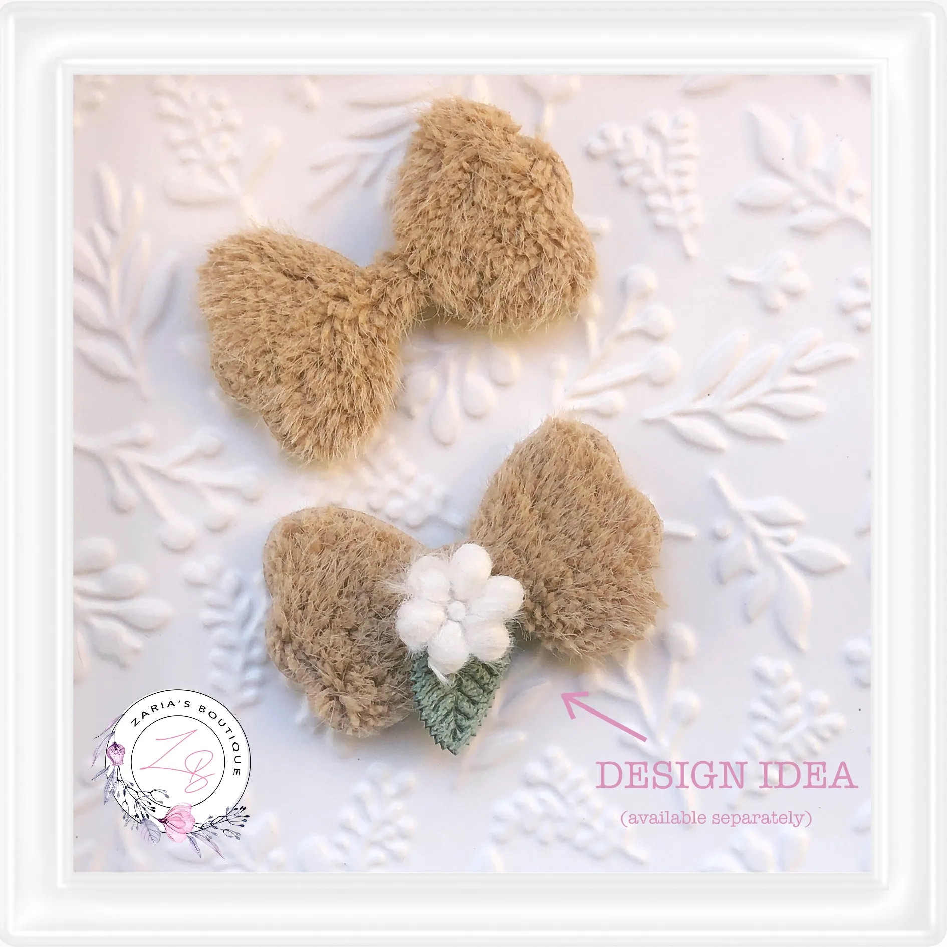 • Flower & Leaf Appliques • Hair Clip & Bow Embellishments •