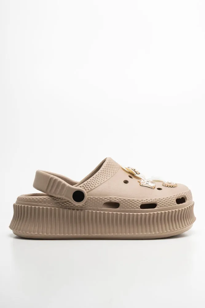 Flower Clog Natural