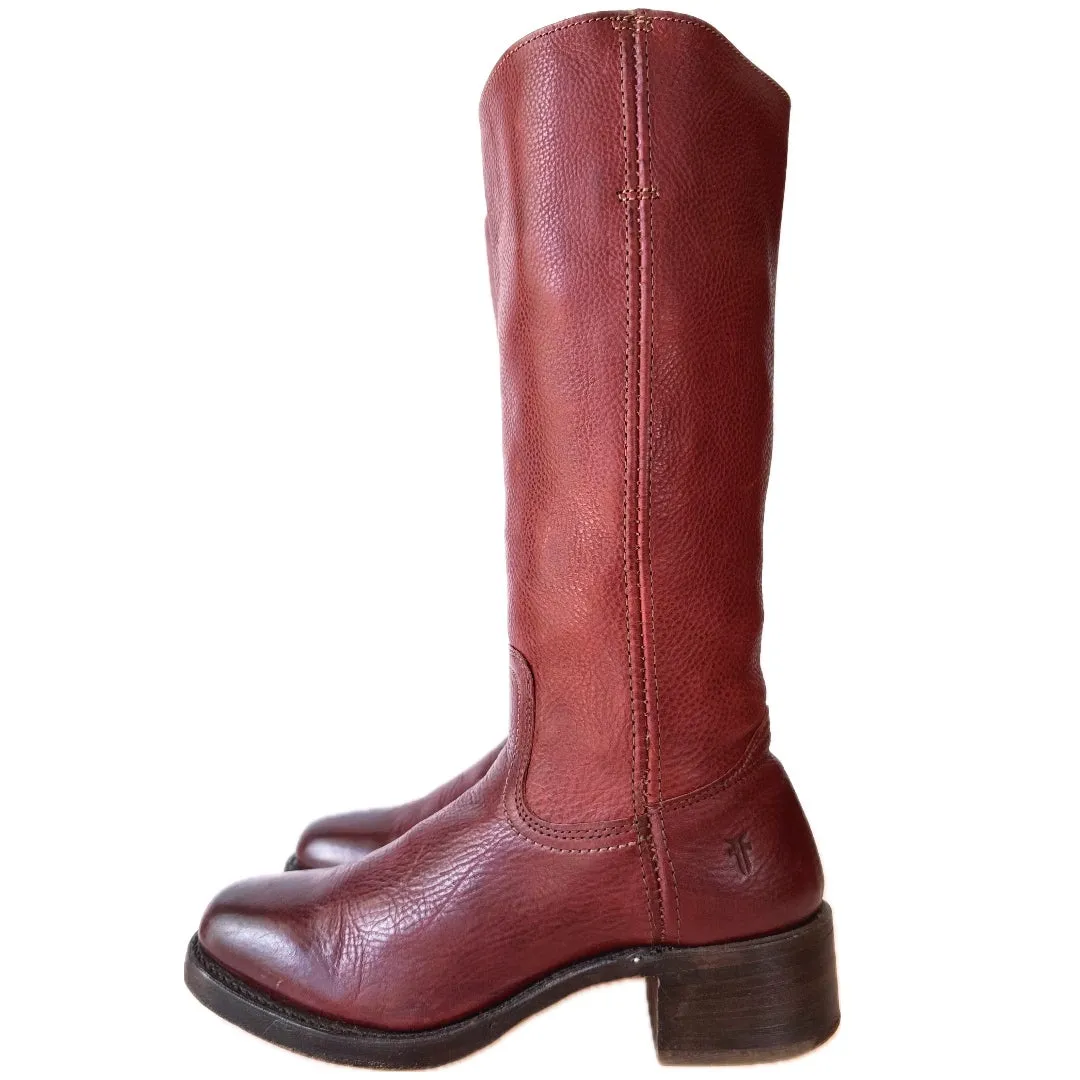 FRYE Vintage Campus 14L Brick Red Oxblood Motorcycle Western Boots