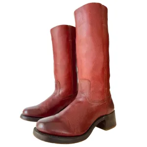 FRYE Vintage Campus 14L Brick Red Oxblood Motorcycle Western Boots