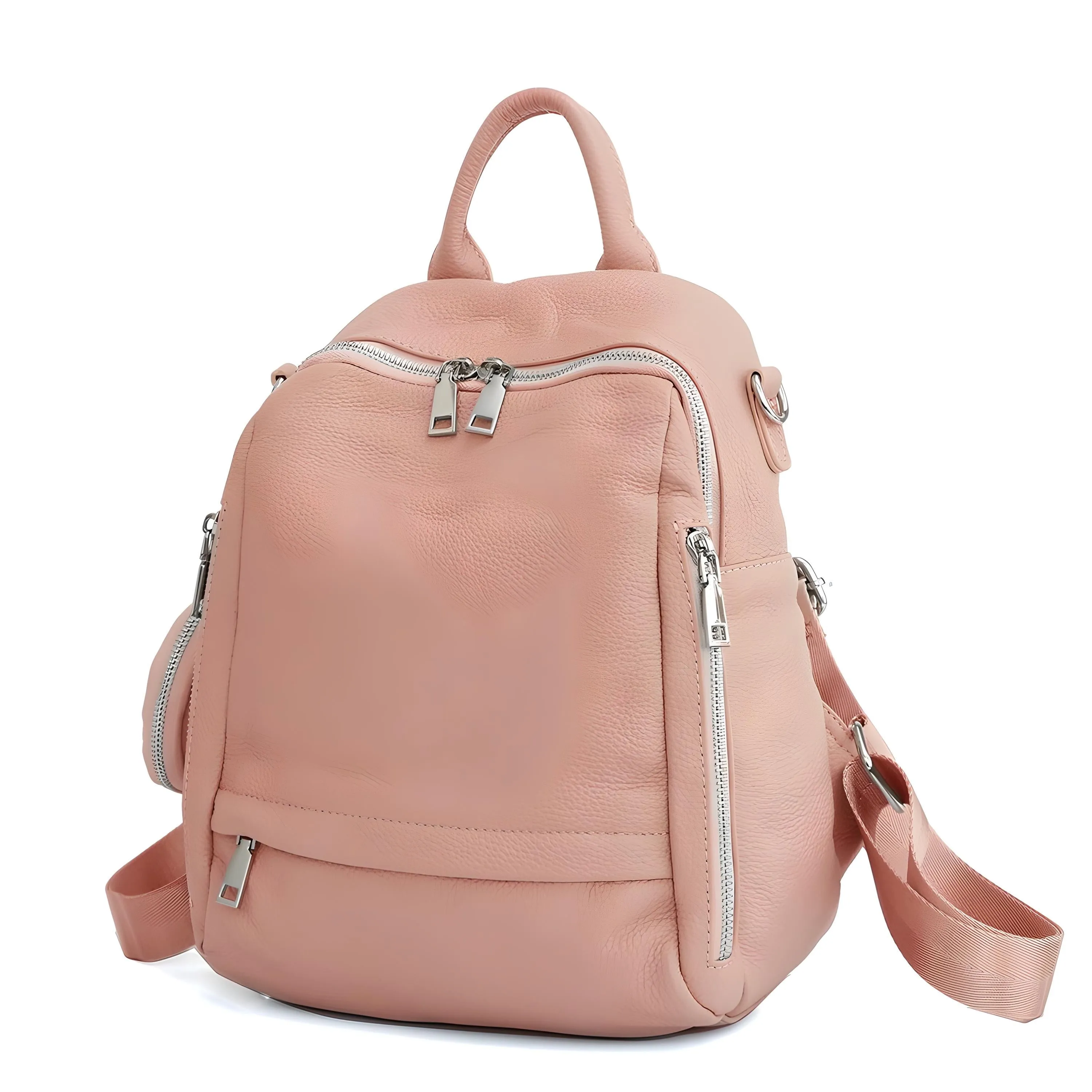 Genuine Leather School Backpack