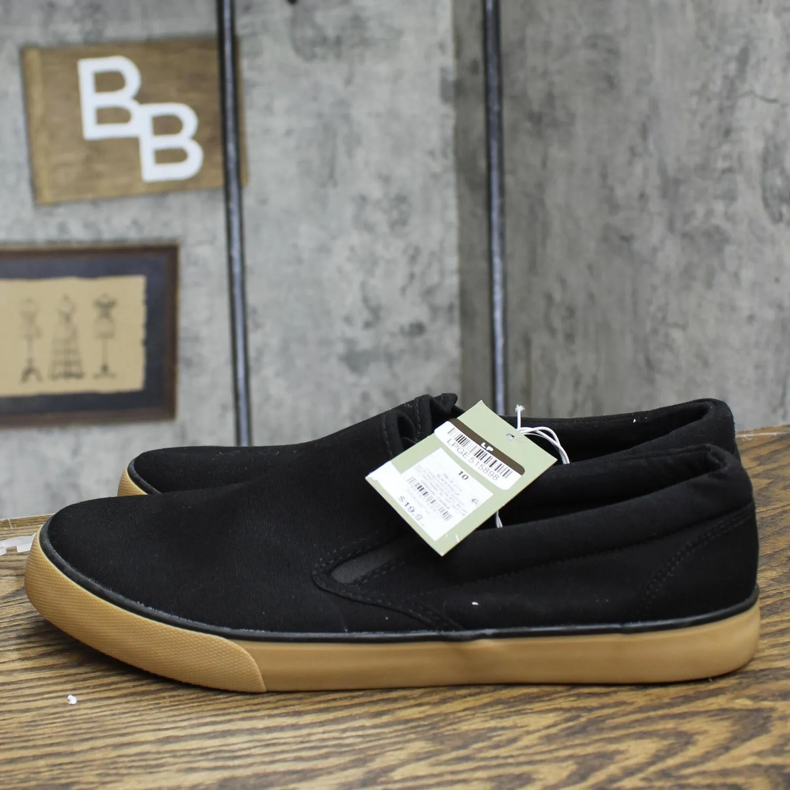 Goodfellow & Co Mens Phillip Slip On Low Top Sneakers 85693107 Black 10