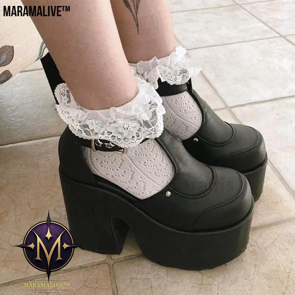 Gothic style platform women's boots- Gothic fashion boots