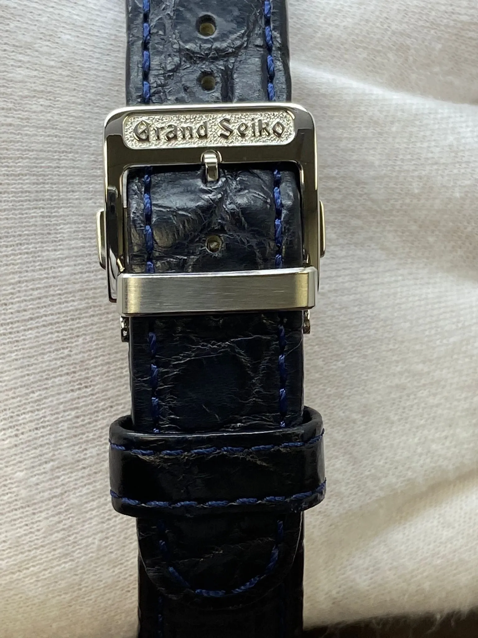 Grand Seiko Elegance Collection SBGA407G Blue Snowflake Dial Spring Drive Men's Watch