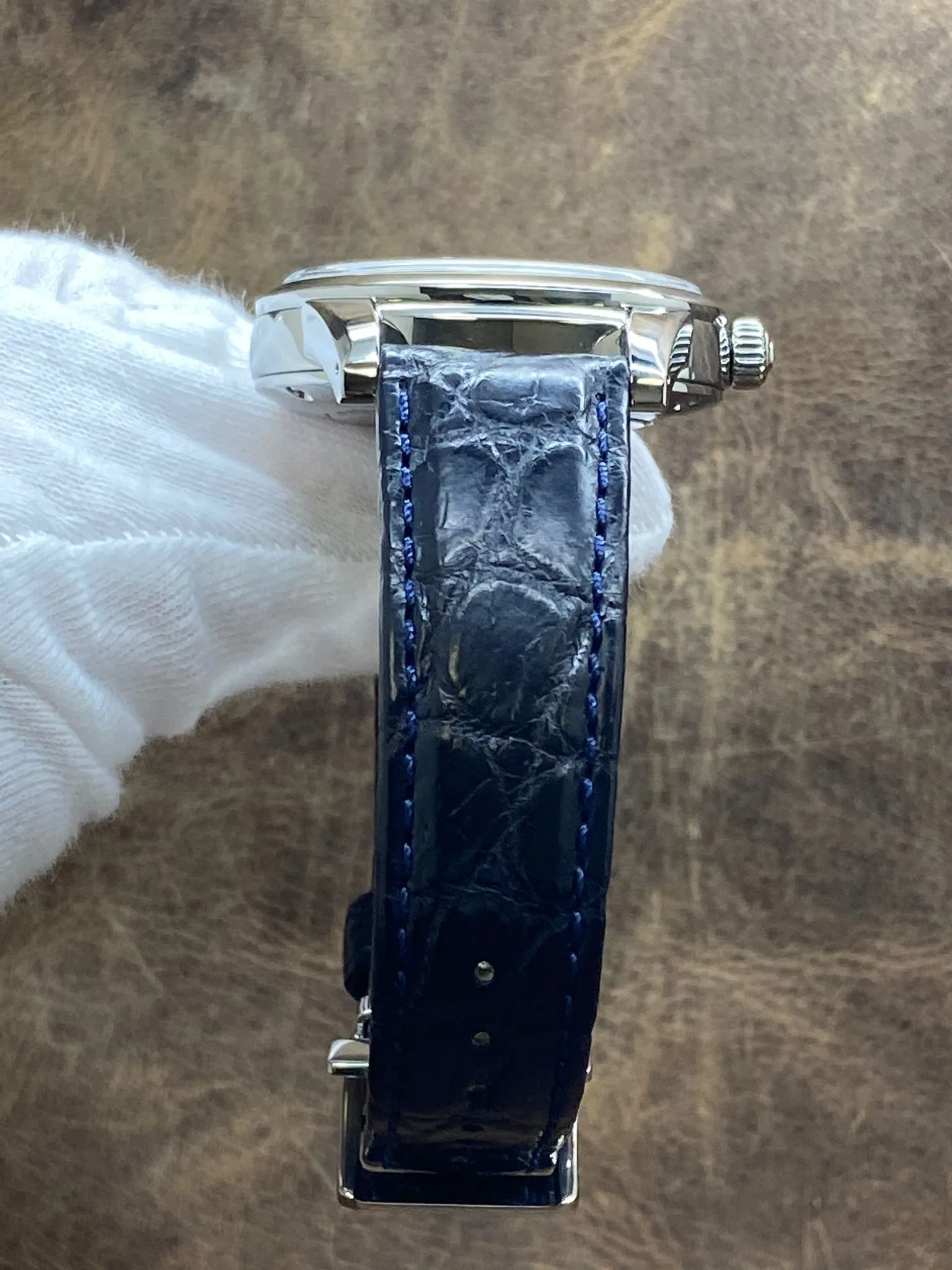 Grand Seiko Elegance Collection SBGA407G Blue Snowflake Dial Spring Drive Men's Watch