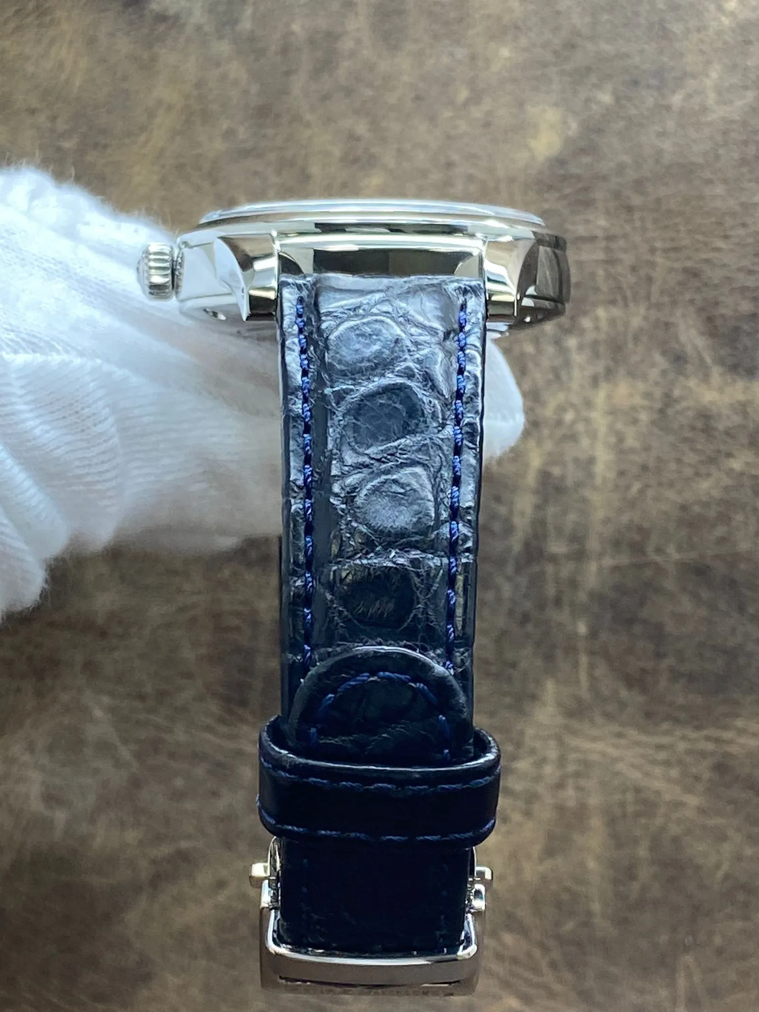 Grand Seiko Elegance Collection SBGA407G Blue Snowflake Dial Spring Drive Men's Watch