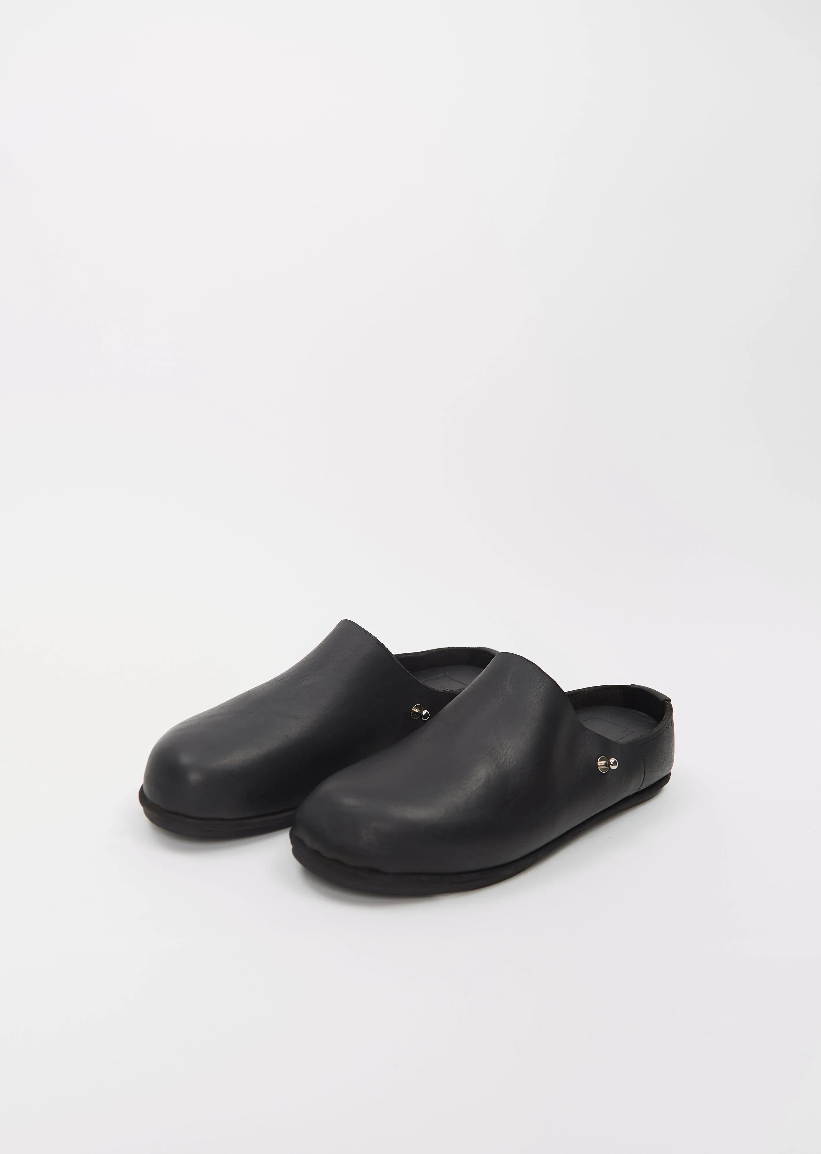 Guidi Leather Clogs — Black