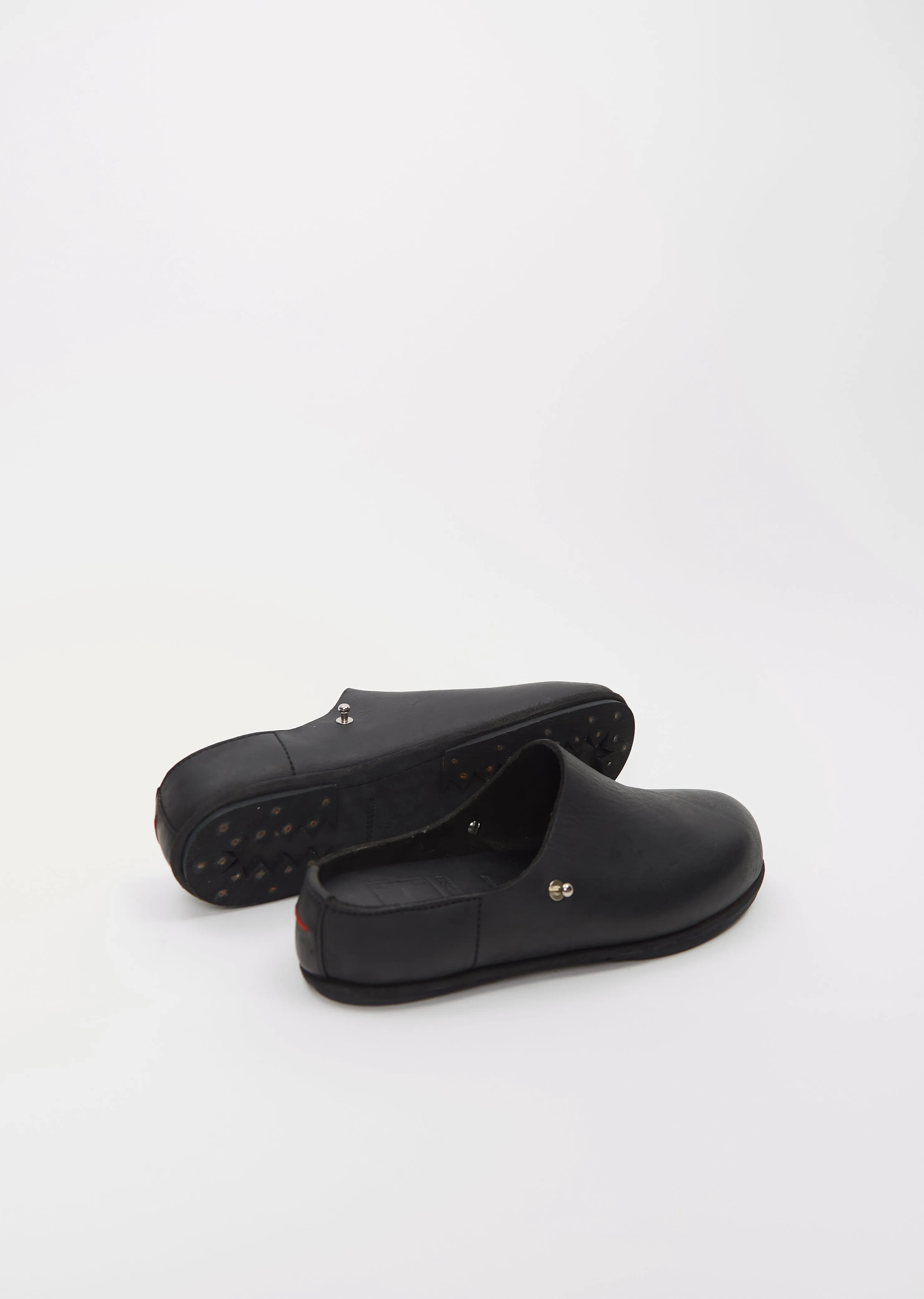 Guidi Leather Clogs — Black
