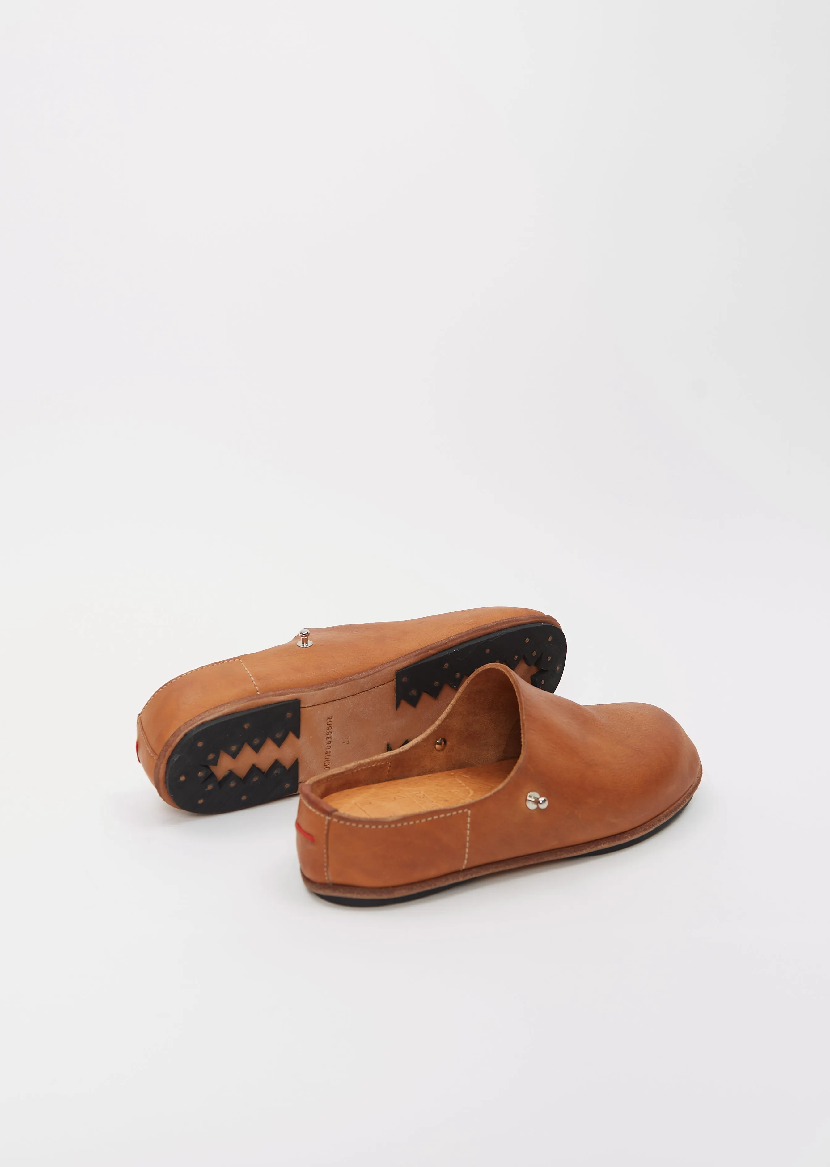 Guidi Leather Clogs — Tan