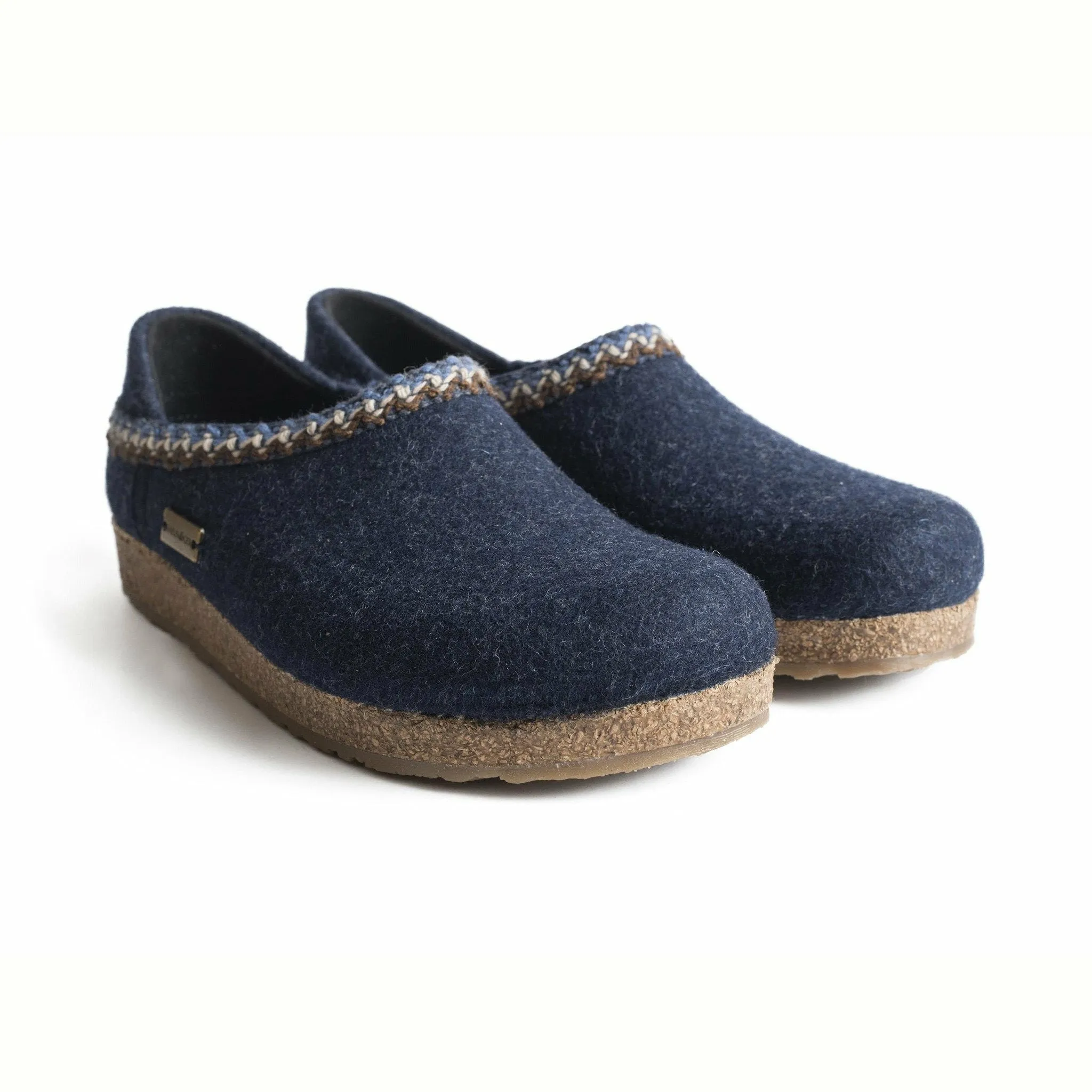 Haflinger Womens GZH Zig Zag Wool Clogs