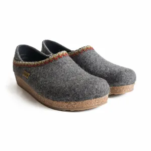 Haflinger Womens GZH Zig Zag Wool Clogs