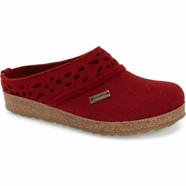 Haflinger Womens Lacey Wool Clogs