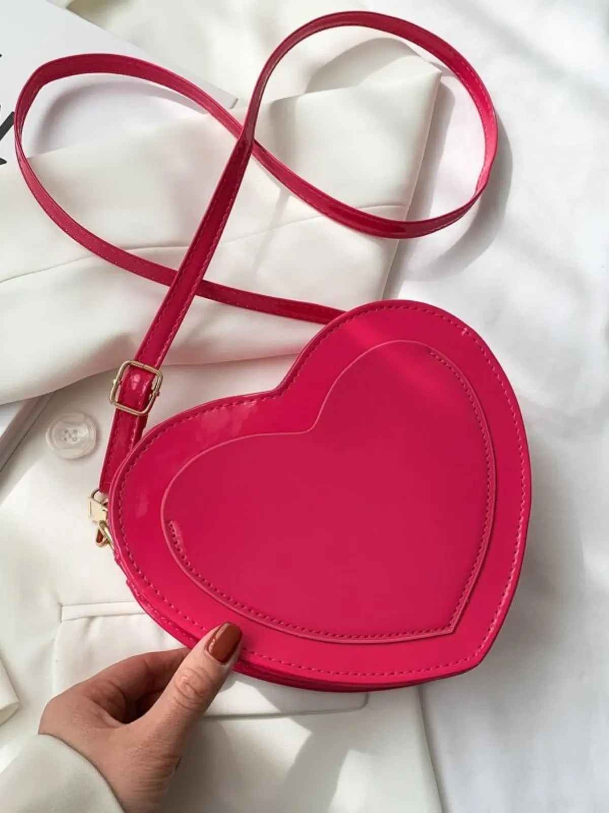 Heart On My Sleeve Adjustable Crossbody Purse