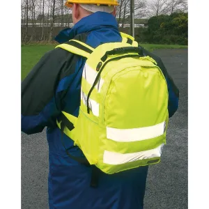 Hi-Vis B905 Backpack - Reflective Strips, Waterproof, Spacious, Adjustable Straps for Safety & Comfort in Low Light Conditions