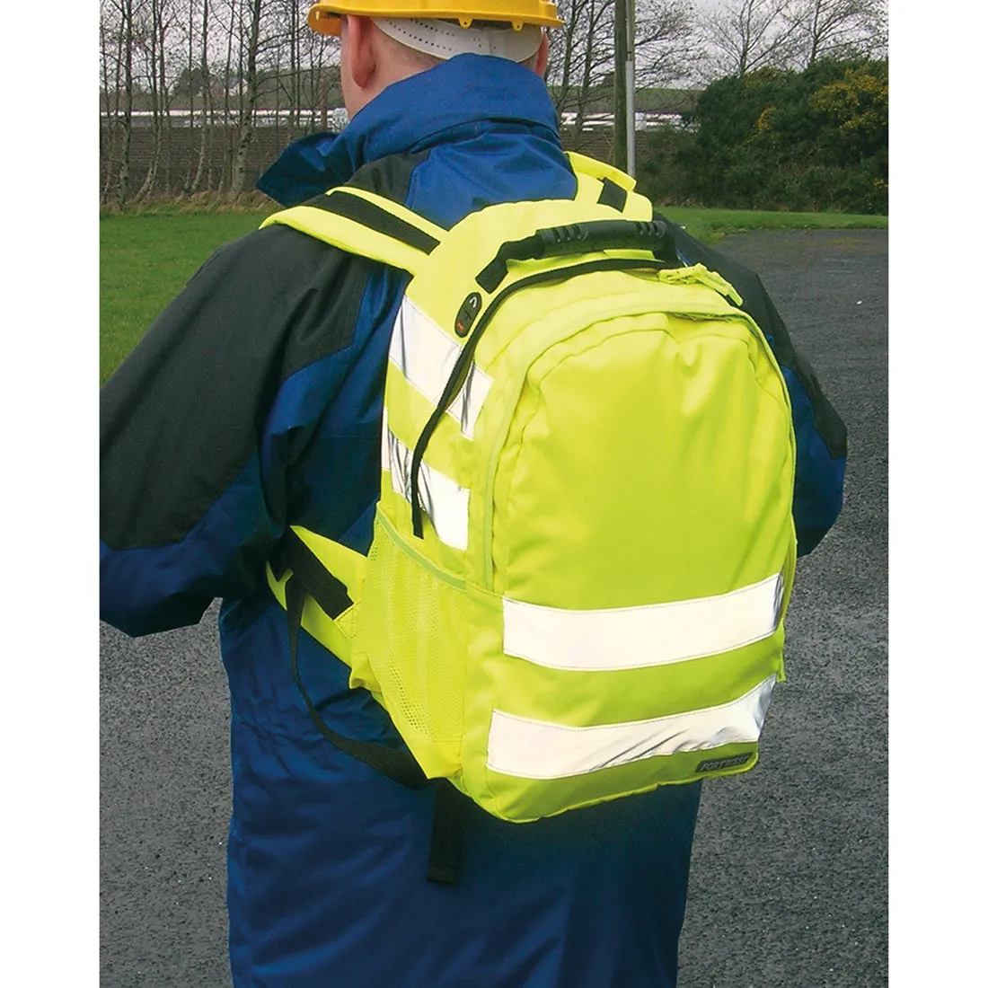 Hi-Vis B905 Backpack - Reflective Strips, Waterproof, Spacious, Adjustable Straps for Safety & Comfort in Low Light Conditions