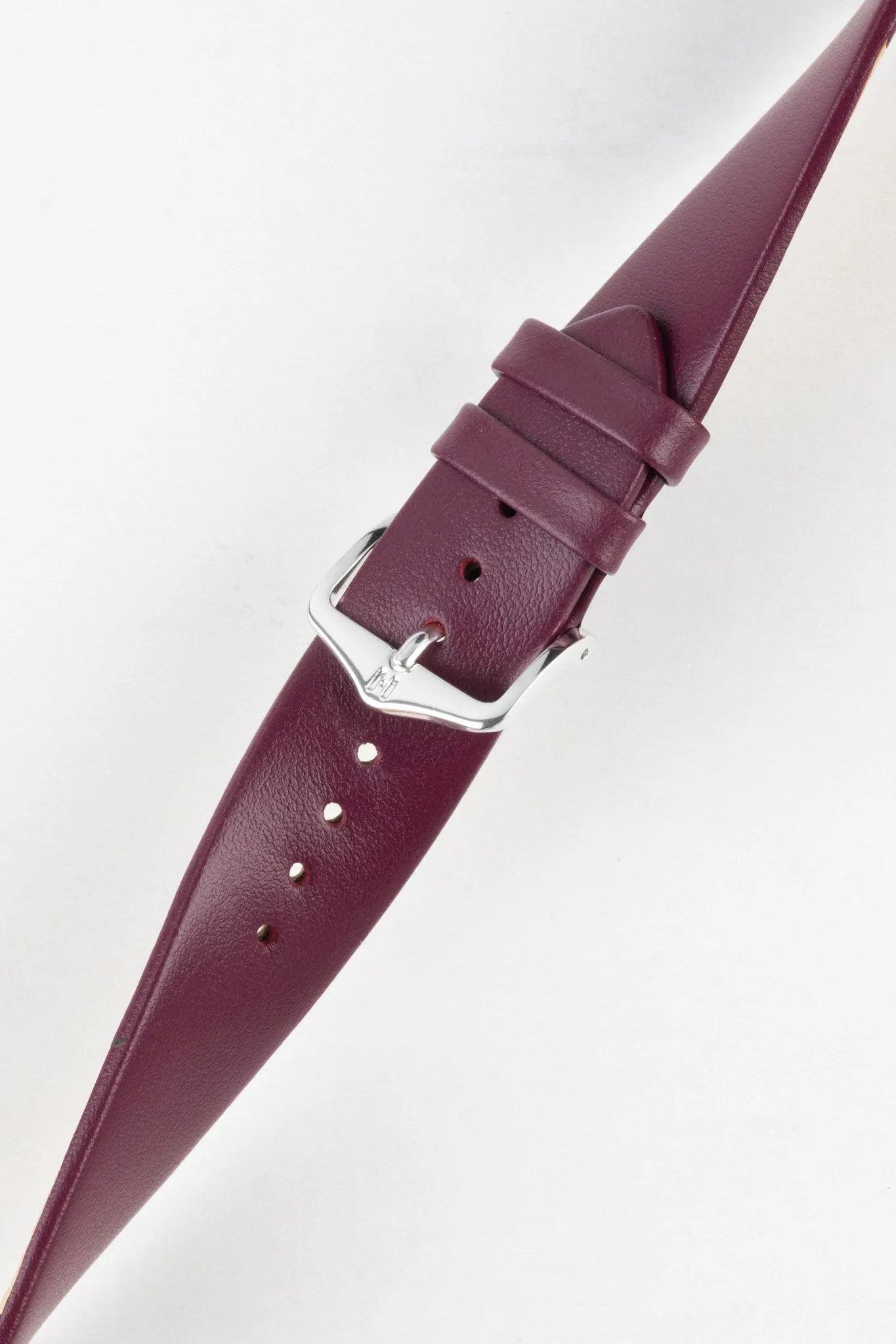 Hirsch TORONTO Quick-Release Fine-Grained Leather Watch Strap in BERRY