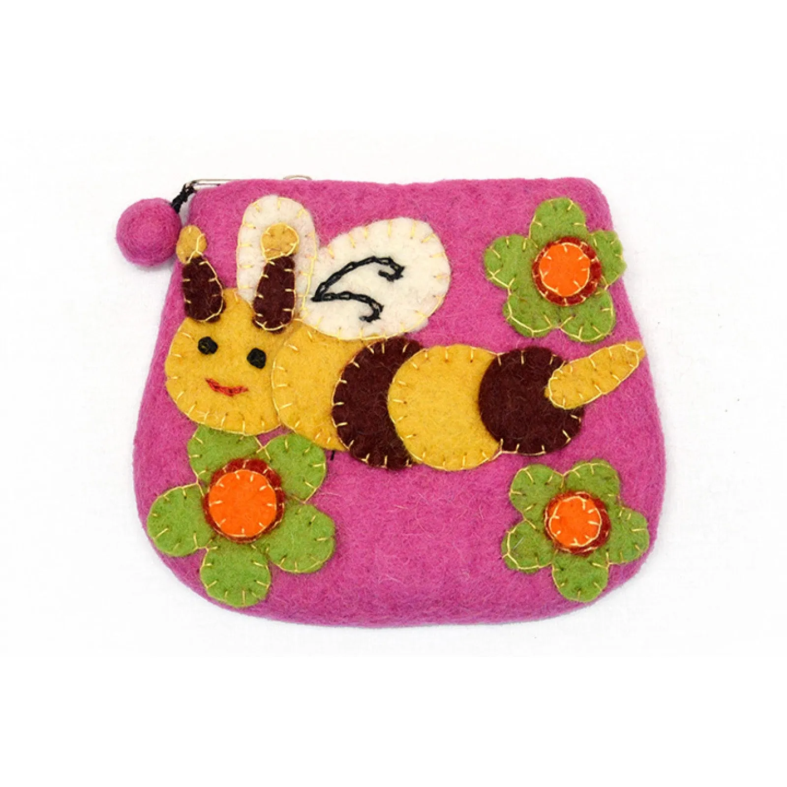 Honey Bee flower Coin Purse