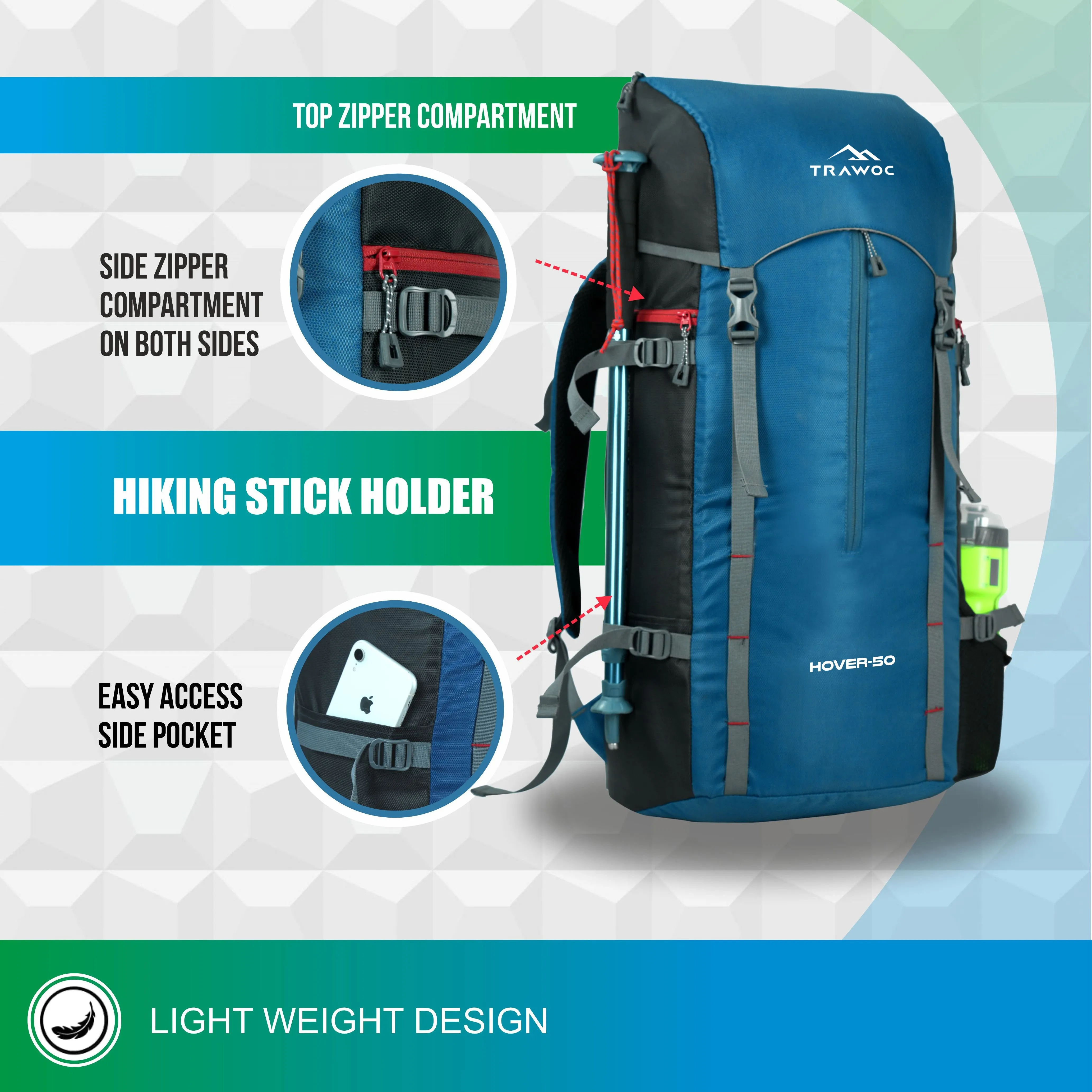 HOVER-50 Backpack - Englishblue