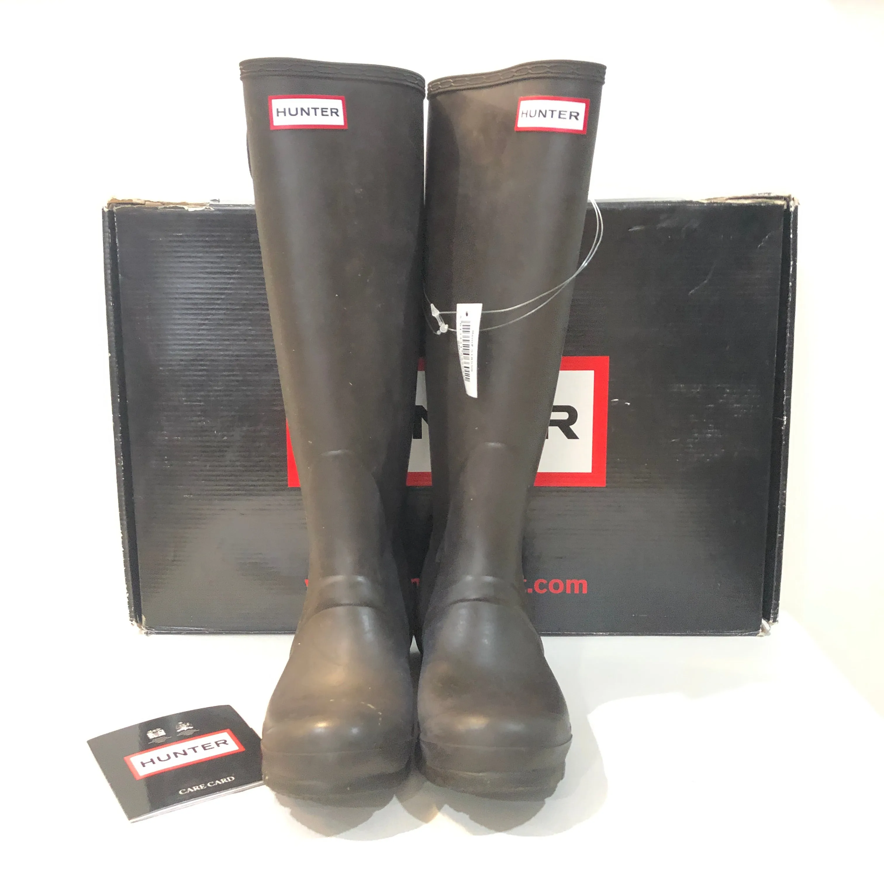 HUNTER BOOTS Chocolate Brown Original Tall Rain Boots Size 6 NWT