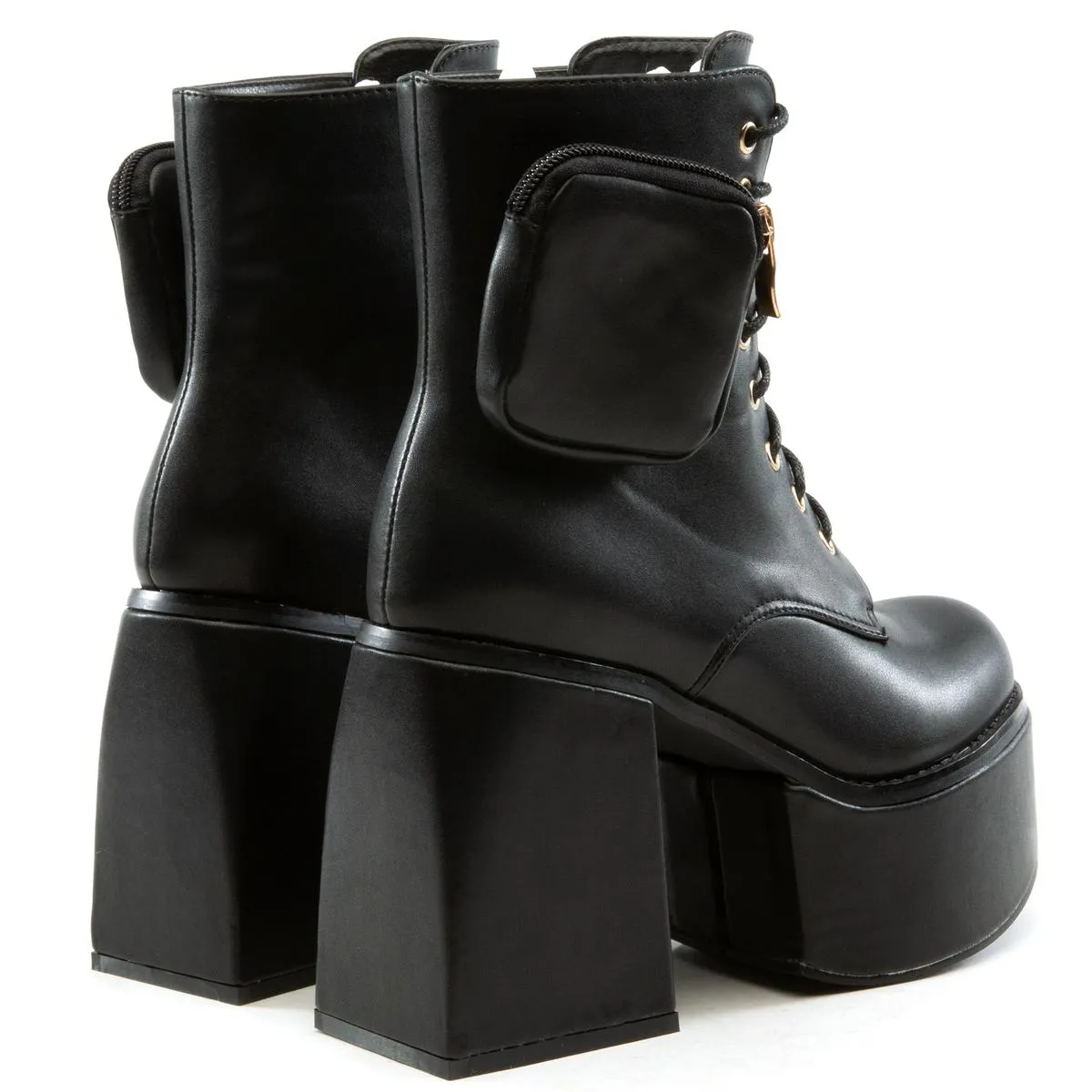 Ice-07 Platform Lace-Up Bootie