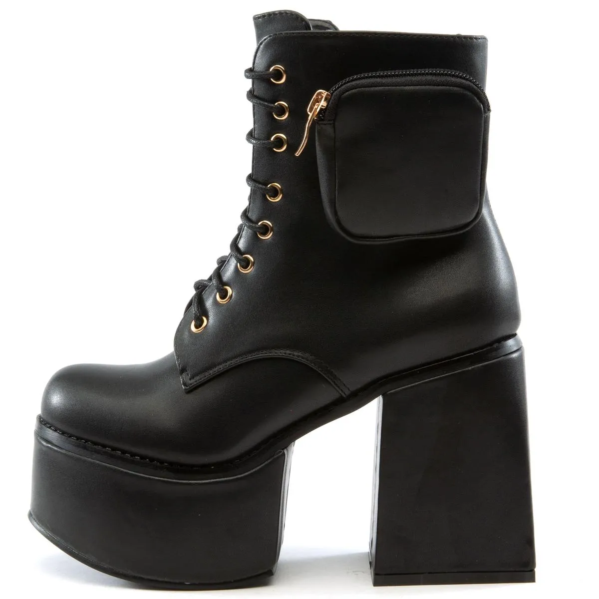 Ice-07 Platform Lace-Up Bootie