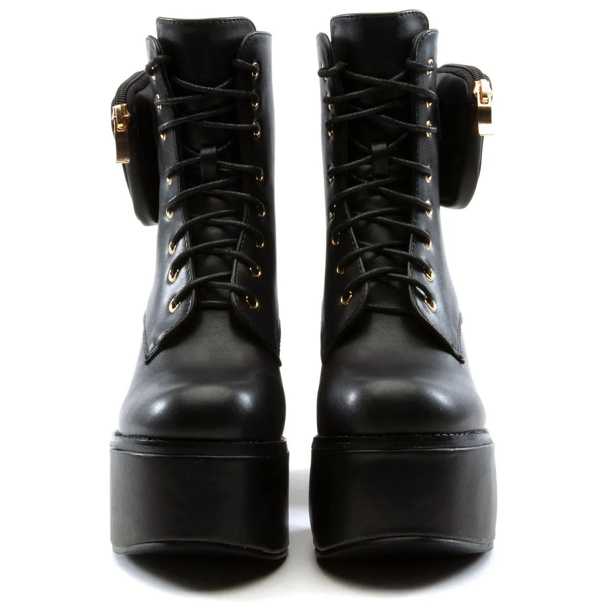 Ice-07 Platform Lace-Up Bootie