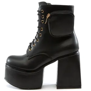 Ice-07 Platform Lace-Up Bootie