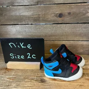 Infant Air Jordan 1 NC to Chi Black Athletic Casual Sneakers Shoes Size 2‎ C GUC