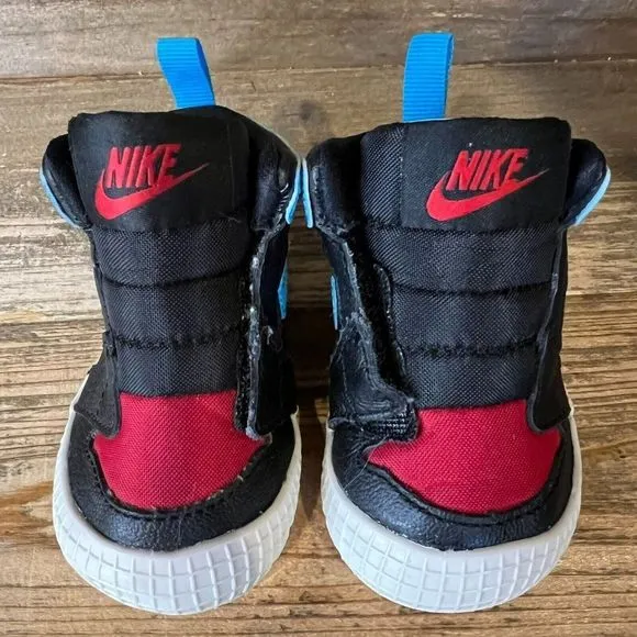 Infant Air Jordan 1 NC to Chi Black Athletic Casual Sneakers Shoes Size 2‎ C GUC