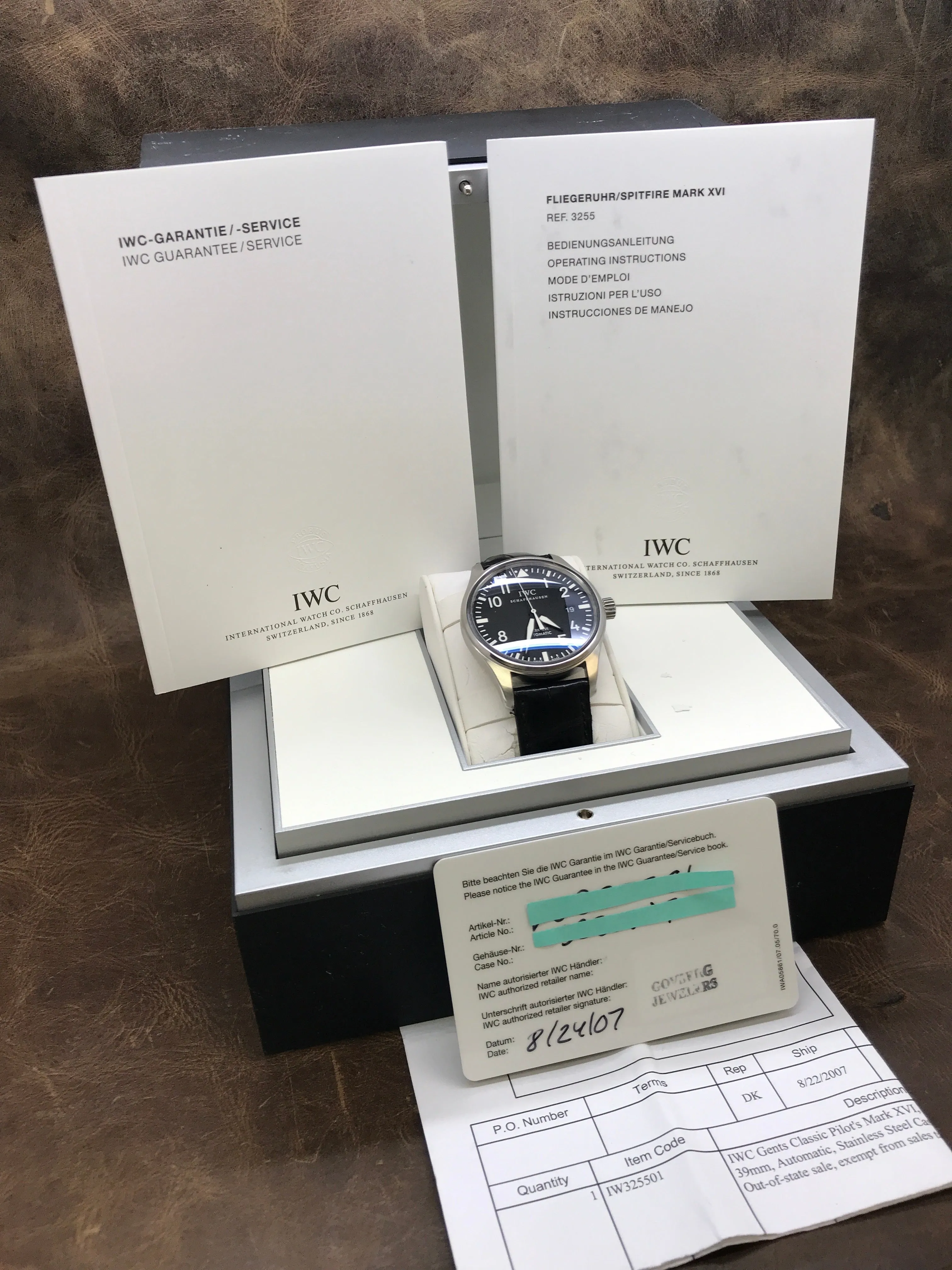 IWC Mark XVI IW325501 Black Dial Automatic Men's Watch
