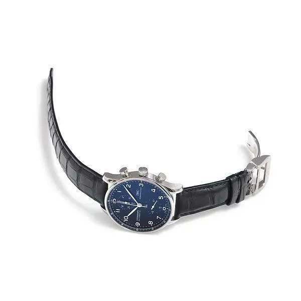 IWC PORTUGIESER CHRONOGRAPH BLACK AUTOMATIC MEN WATCH  IW371447