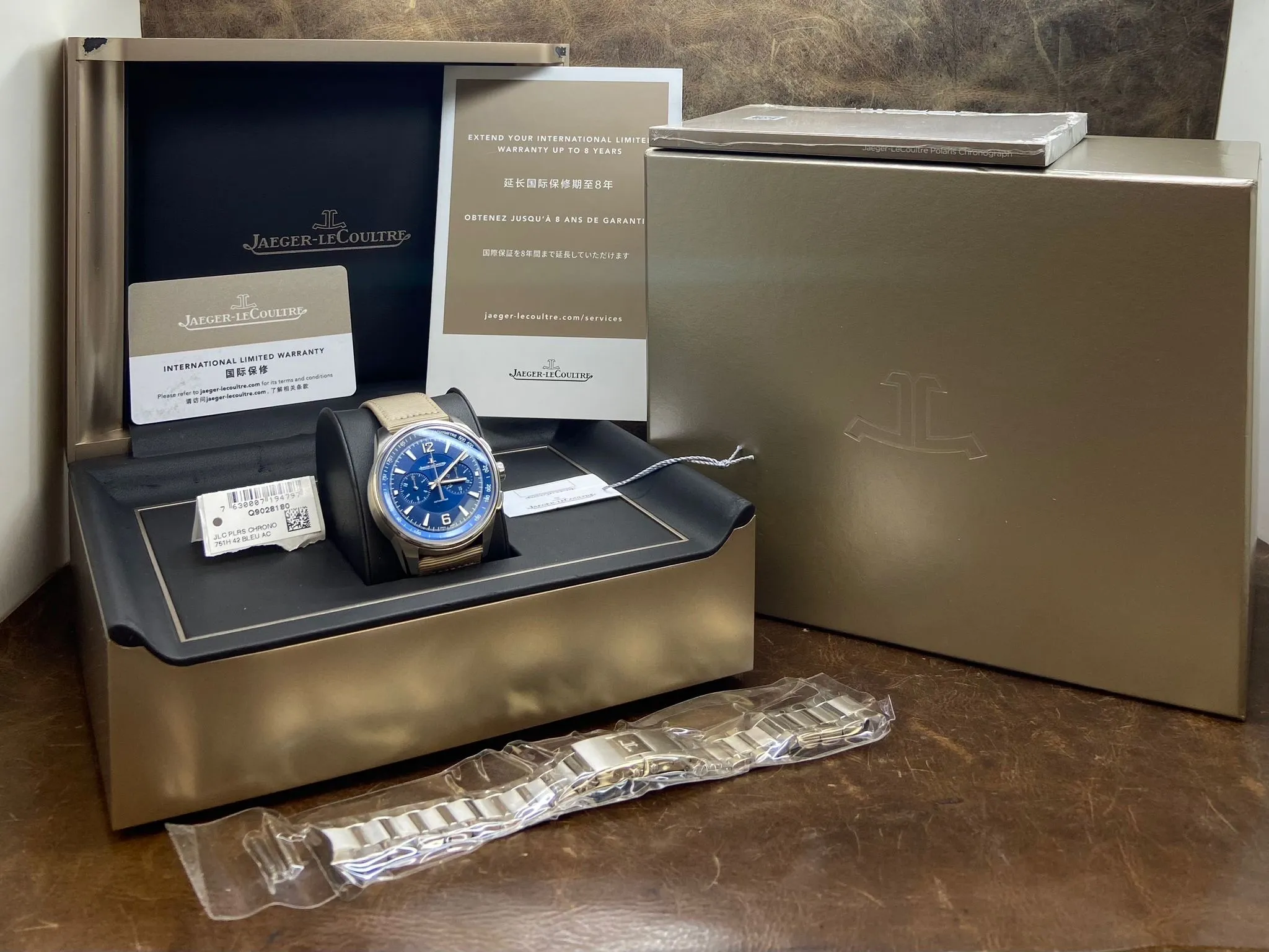 Jaeger-Lecoultre Polaris Chronograph Q9028180 Blue Dial Automatic Men's Watch