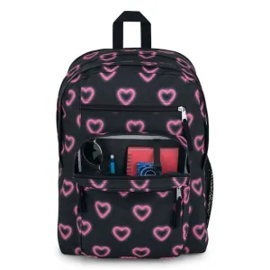 JanSport Big Student Backpack Happy Hearts Black