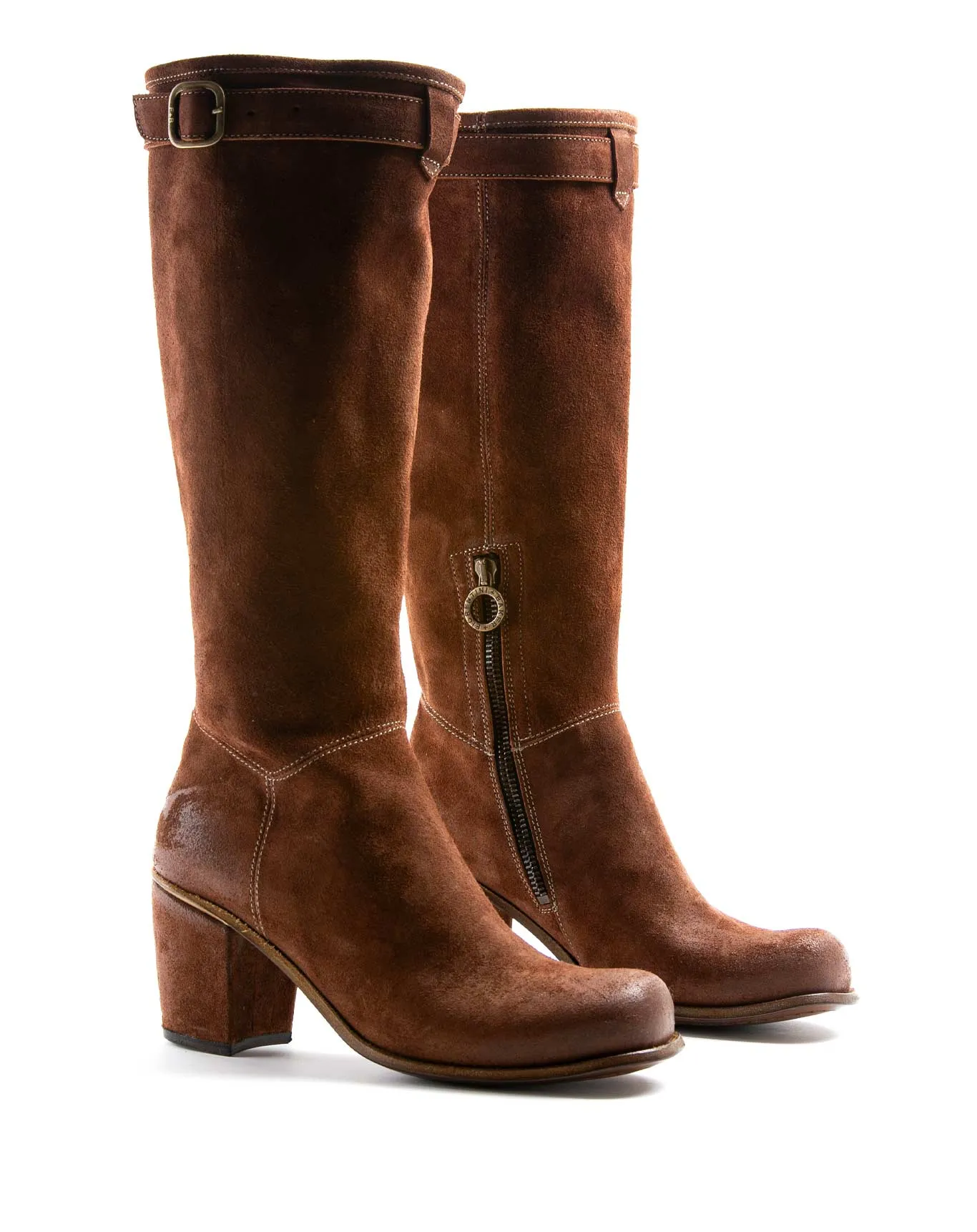 JENNA Brown Suede Boots