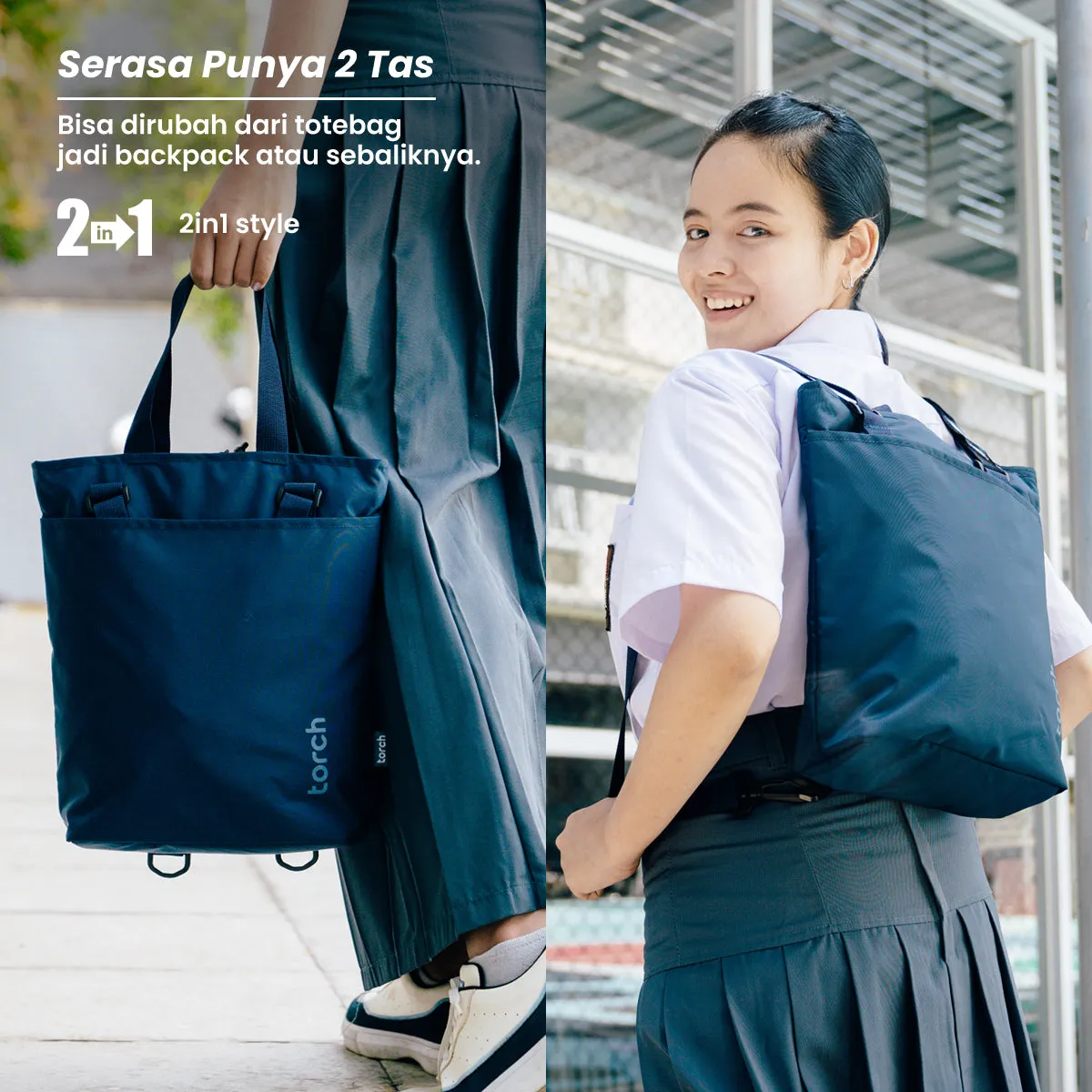 Jinju 2 in 1 Daypack & Totebag