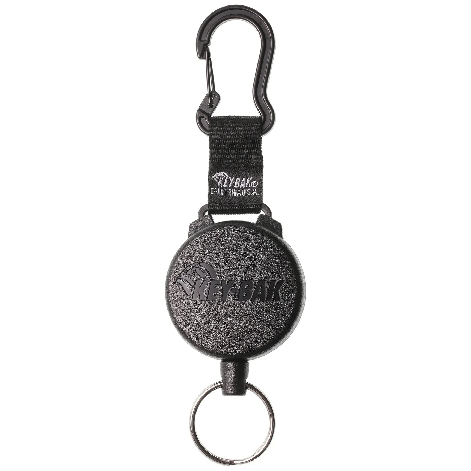 KEY-BAK SECURIT Heavy Duty Retractable Carabiner Keychain - 40 Keys, 28 Imches 20 oz, Cord, Xtreme Duty