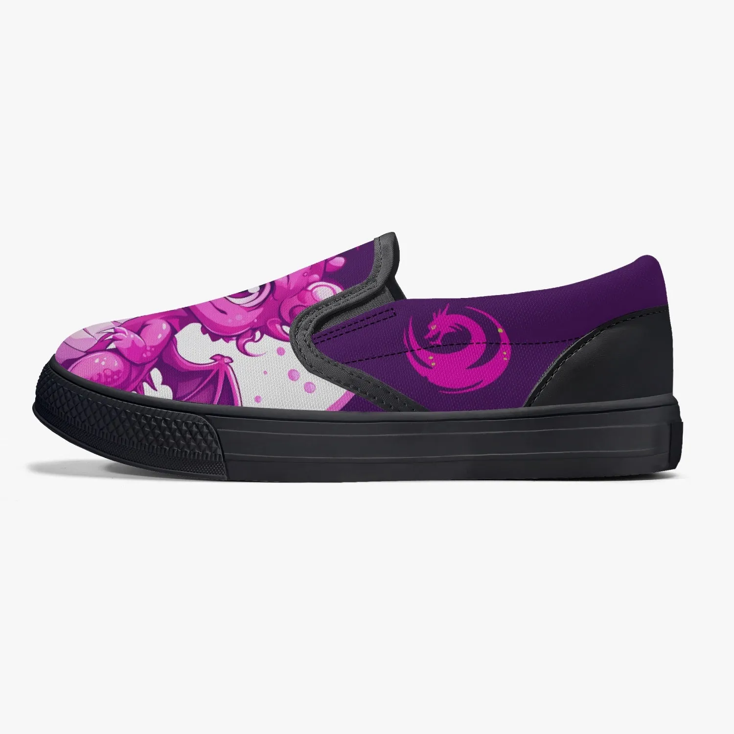 Kids' Slip-On Bubbles Dragon Sneakers - Black