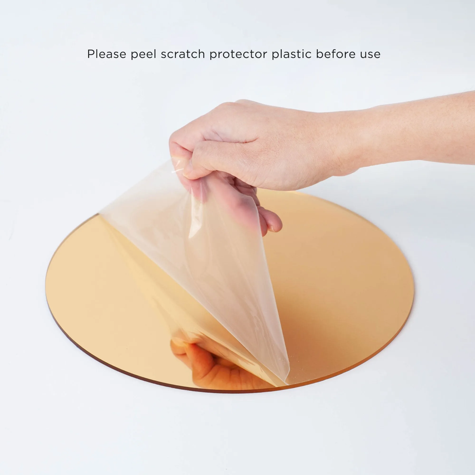 Lacupella Double Sided Gold Silver Acrylic Cake Board - 10" diameter - Reusable