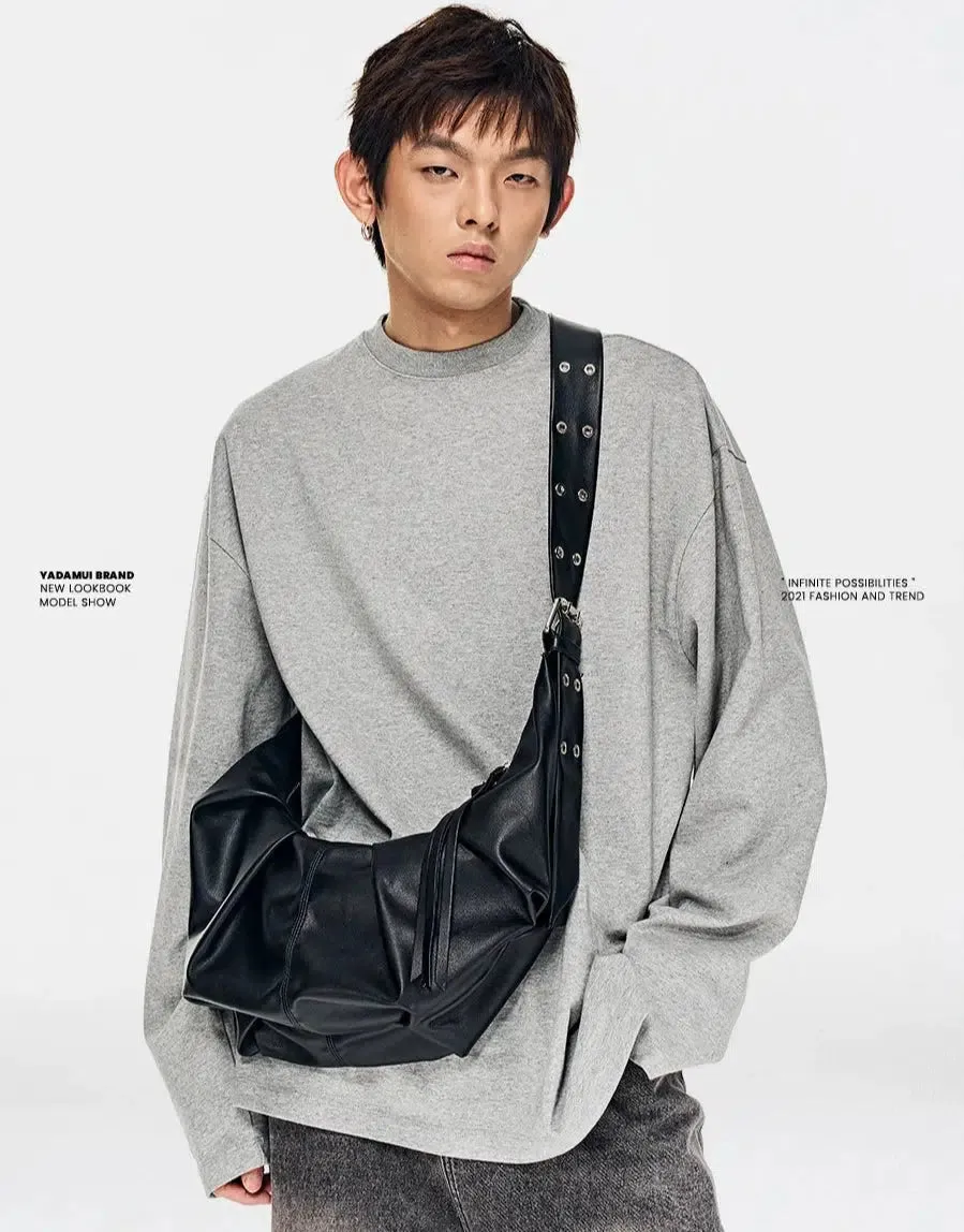 Leather Dumpling Crossbody Bag