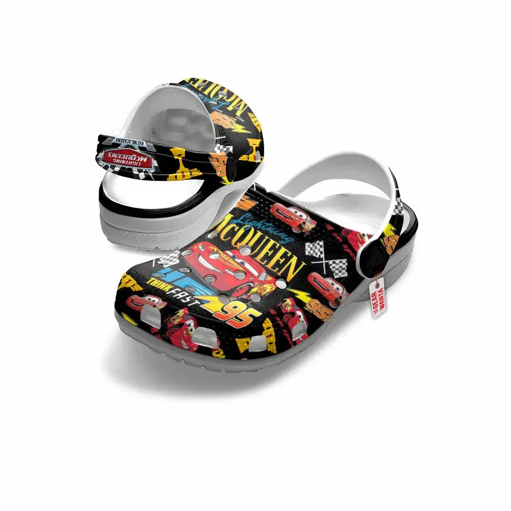 Lightning McQueen Pixar Cars Cartoon Movie Themed Clog Shoes