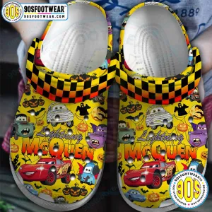 Lightning McQueen Pixar Cars Cartoon Movie Yellow Halloween Themed Clog Shoes