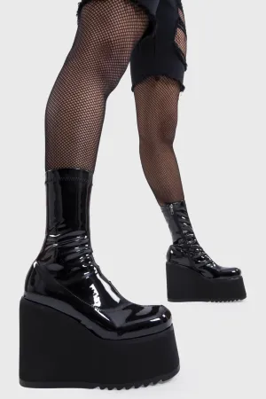 Lights Out Chunky Platform Ankle Boots