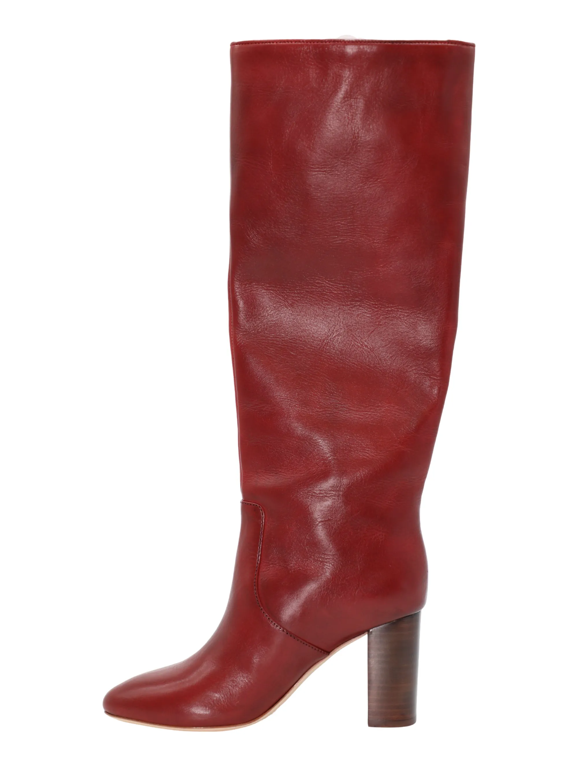 Loeffler Randall Goldy Tall High-Heel Boot With Almond Toe in Wine