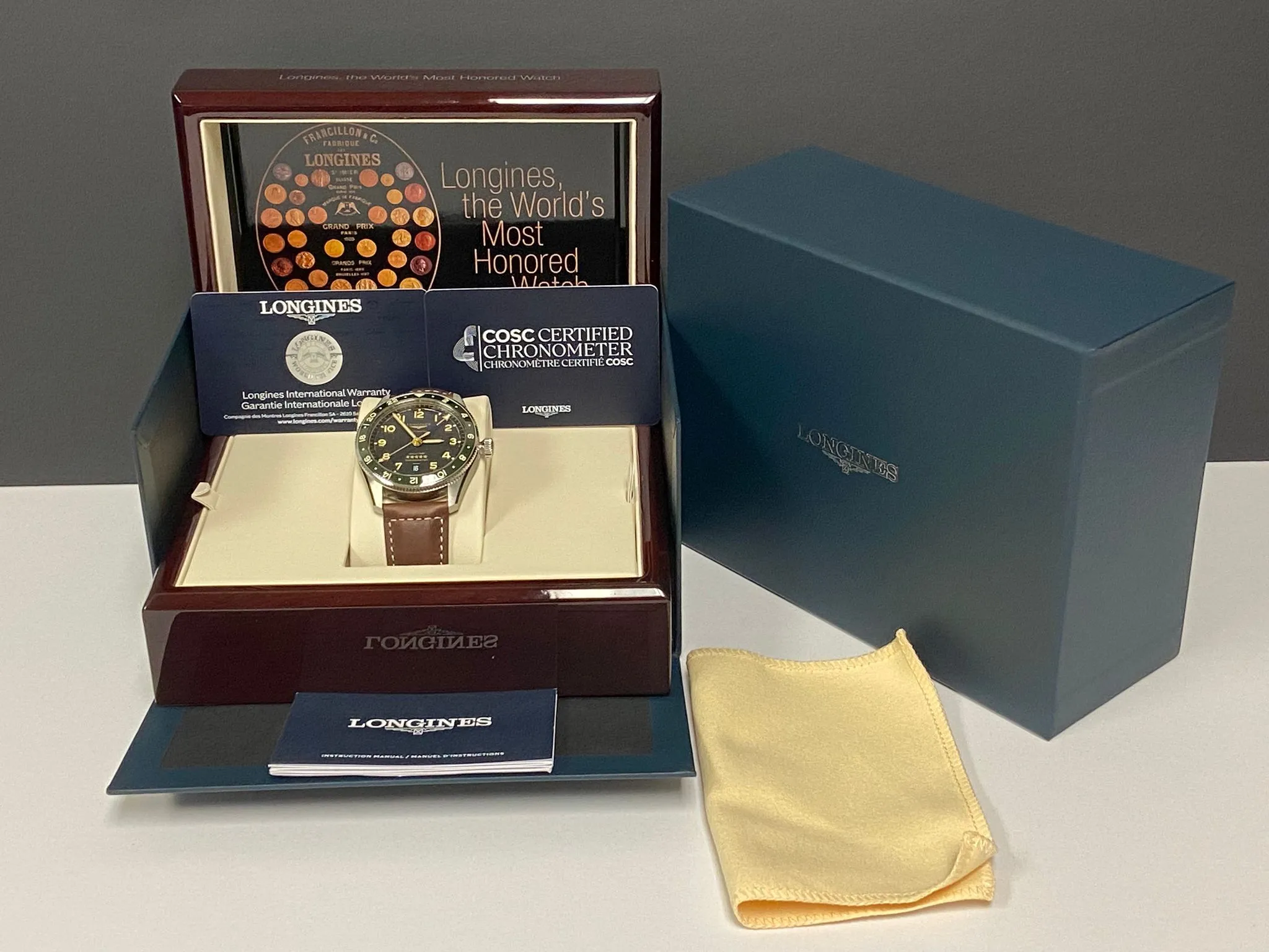 Longines Spirit Zulu Time 42mm L38124636 Black Dial Automatic Men's Watch