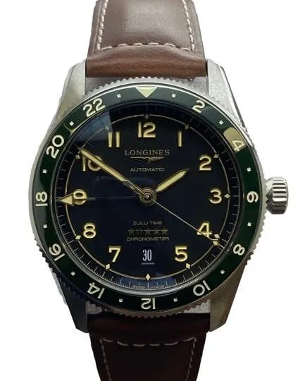 Longines Spirit Zulu Time 42mm L38124636 Black Dial Automatic Men's Watch