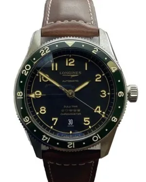 Longines Spirit Zulu Time 42mm L38124636 Black Dial Automatic Men's Watch